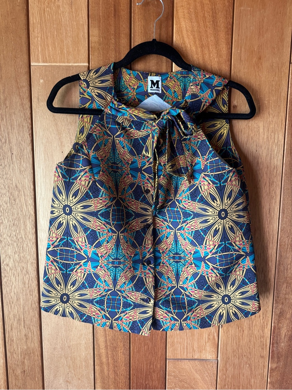 Missoni Tie Neck Sleeveless Top
